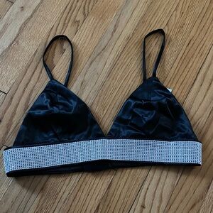 JV Boutique Black Bralette with Sparkling Band